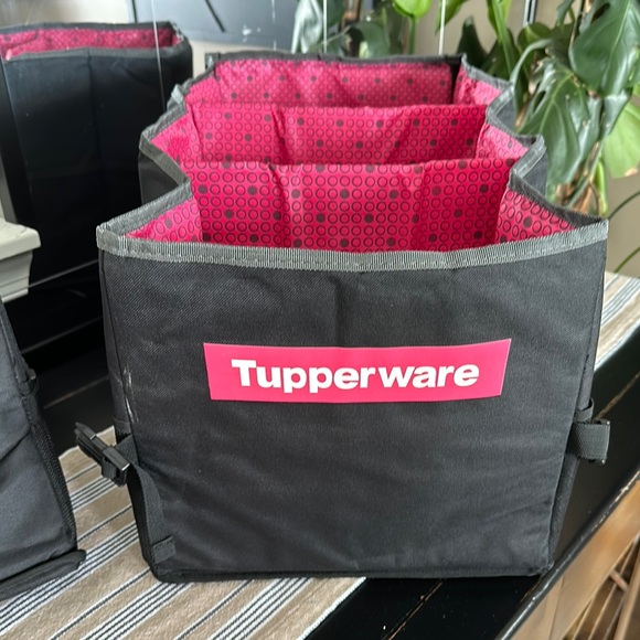 Tupperware Black and Pink Storage Organizer - Picture 1 of 5